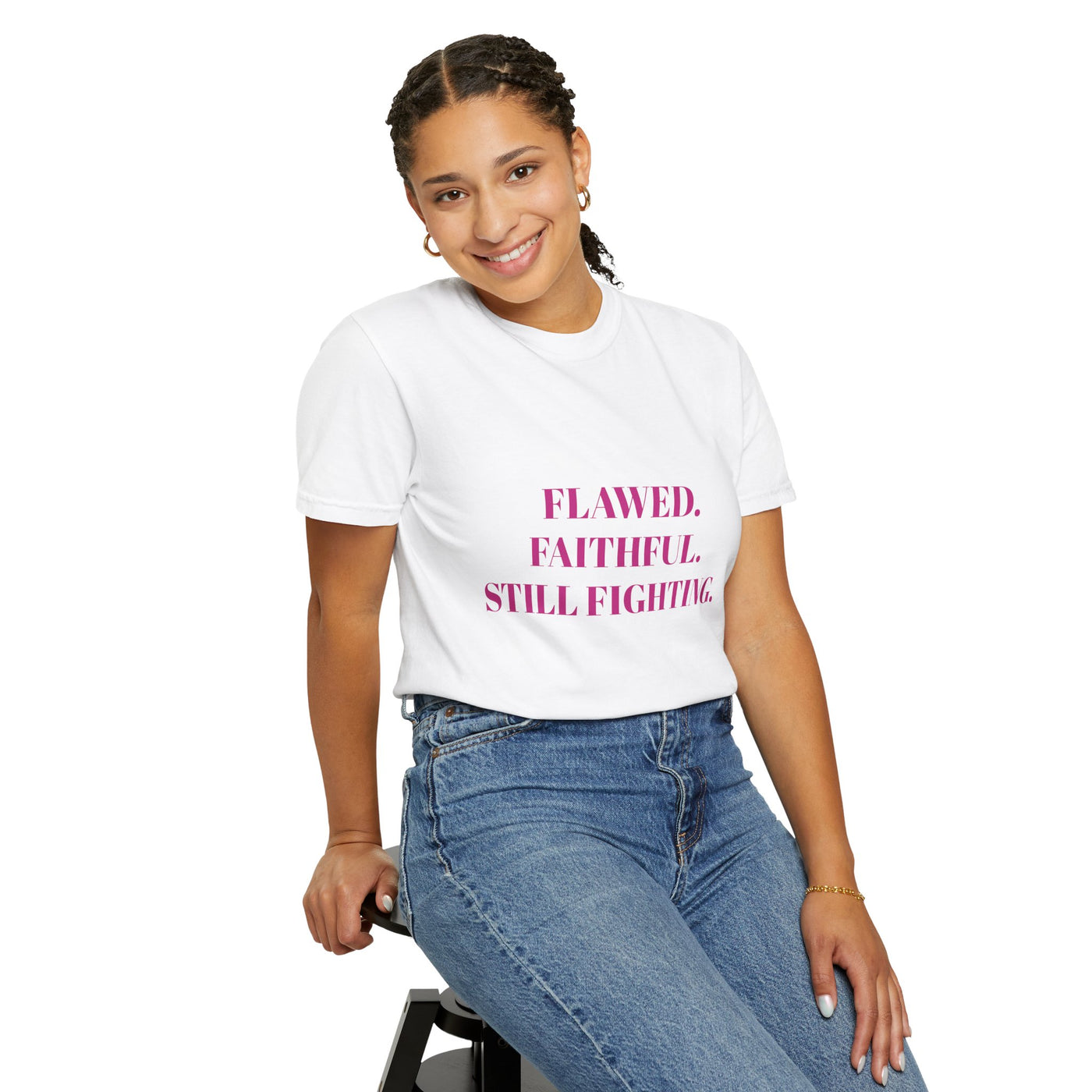 "Flawed. Faithful. Still Fighting" Empowerment Tee